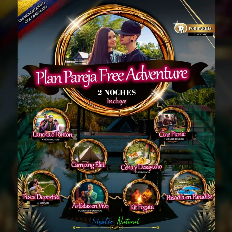 Plan Pareja Free Adventure (3 Dias – 2 Noches)